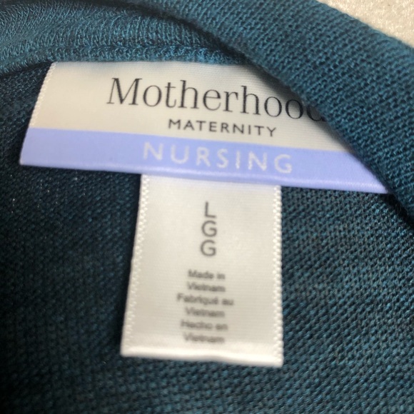 Motherhood Nursing Tunic Top Teal Blue Size L - Picture 6 of 7